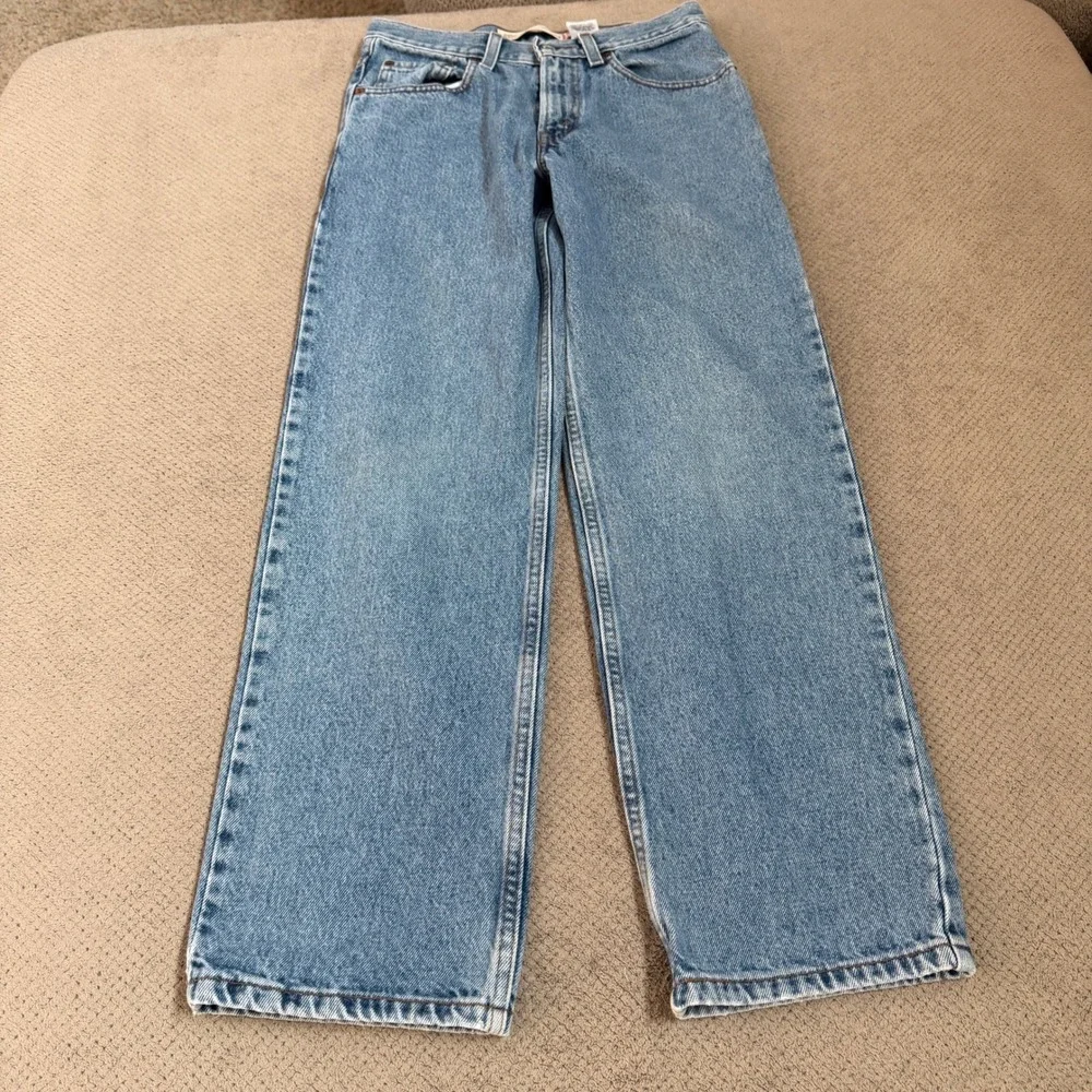 Vintage 2000s Levis 550 Relaxed Fit Jeans Light Wash Denim 18 Slim 27x29